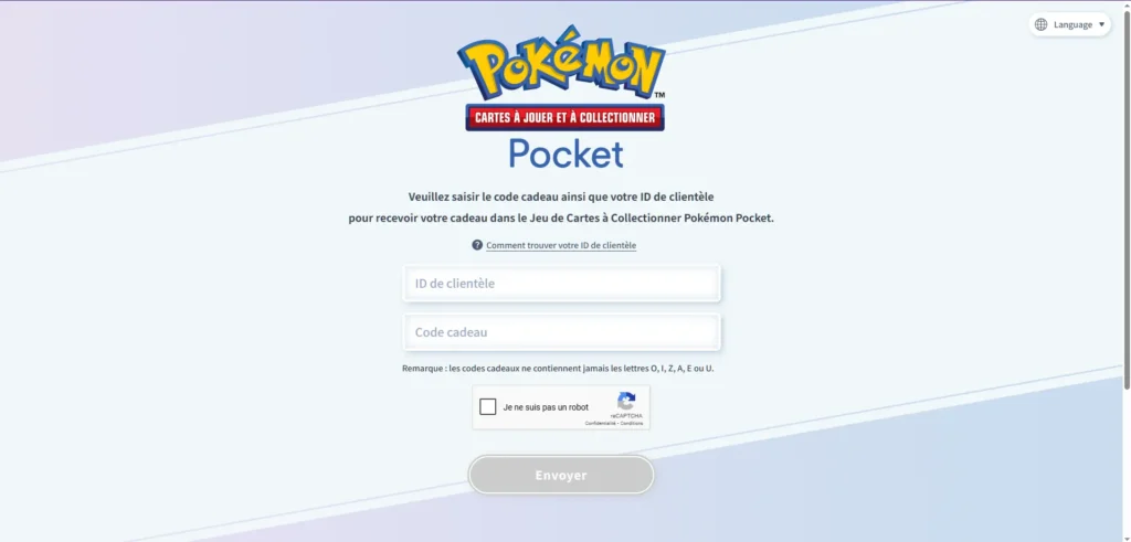 page carte cadeau pokémon pocket