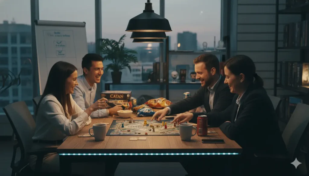 employé jouant au travail