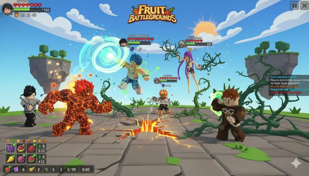 fruit battle ground ecran accueil en jeu