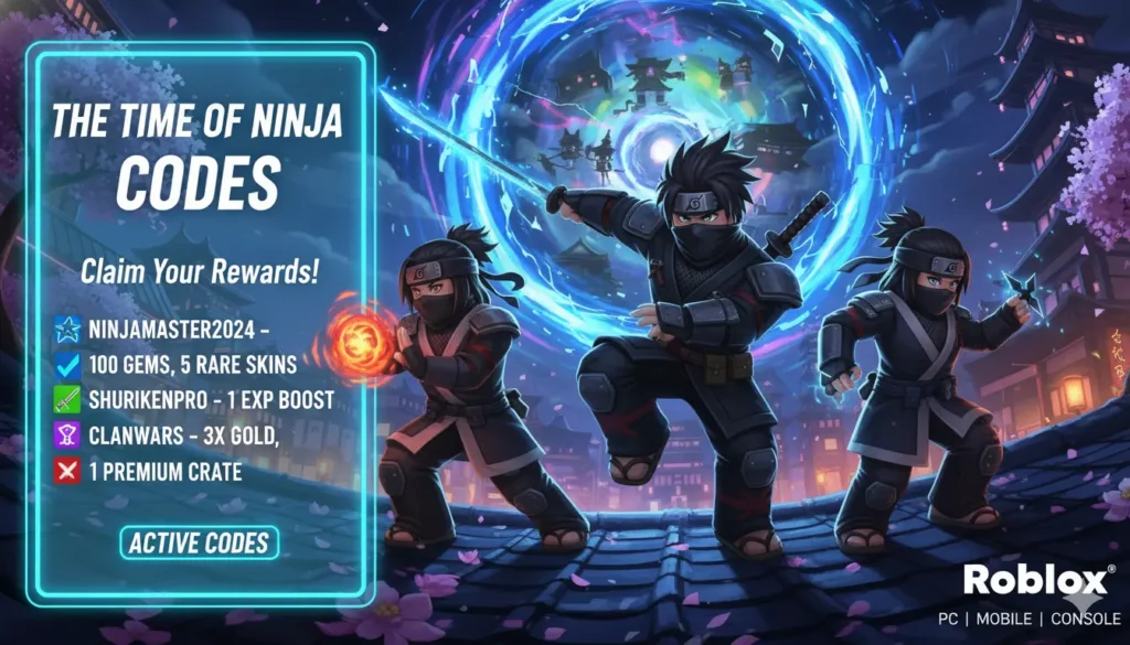 active code list time of ninja
