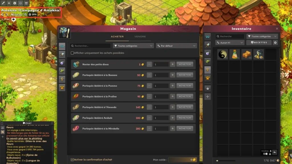 idolatons dofus interface