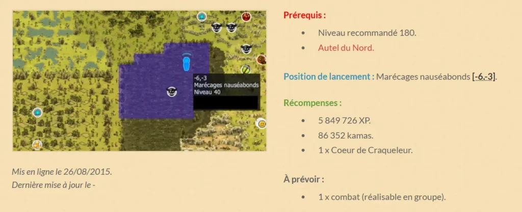 il était une fois dans l'ouest dofus pre requis