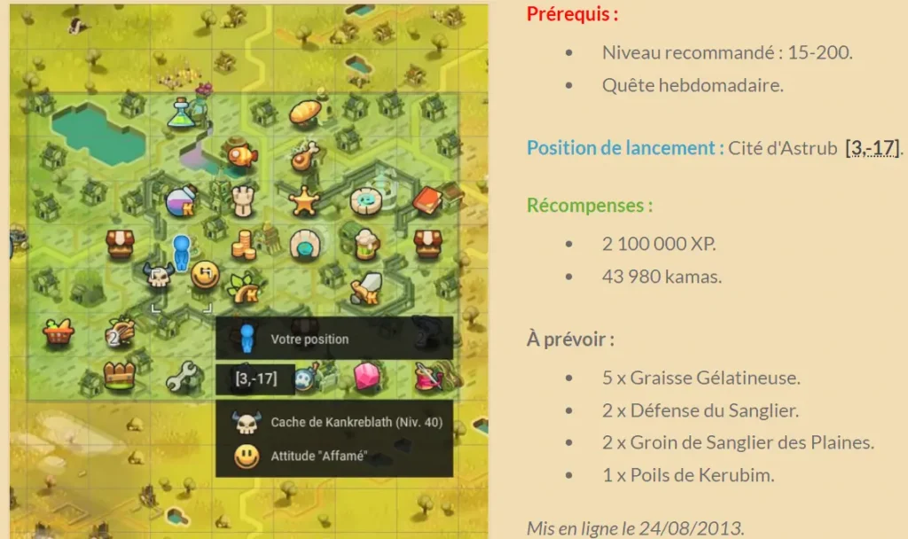 pré requis il faut que cha brille dofus