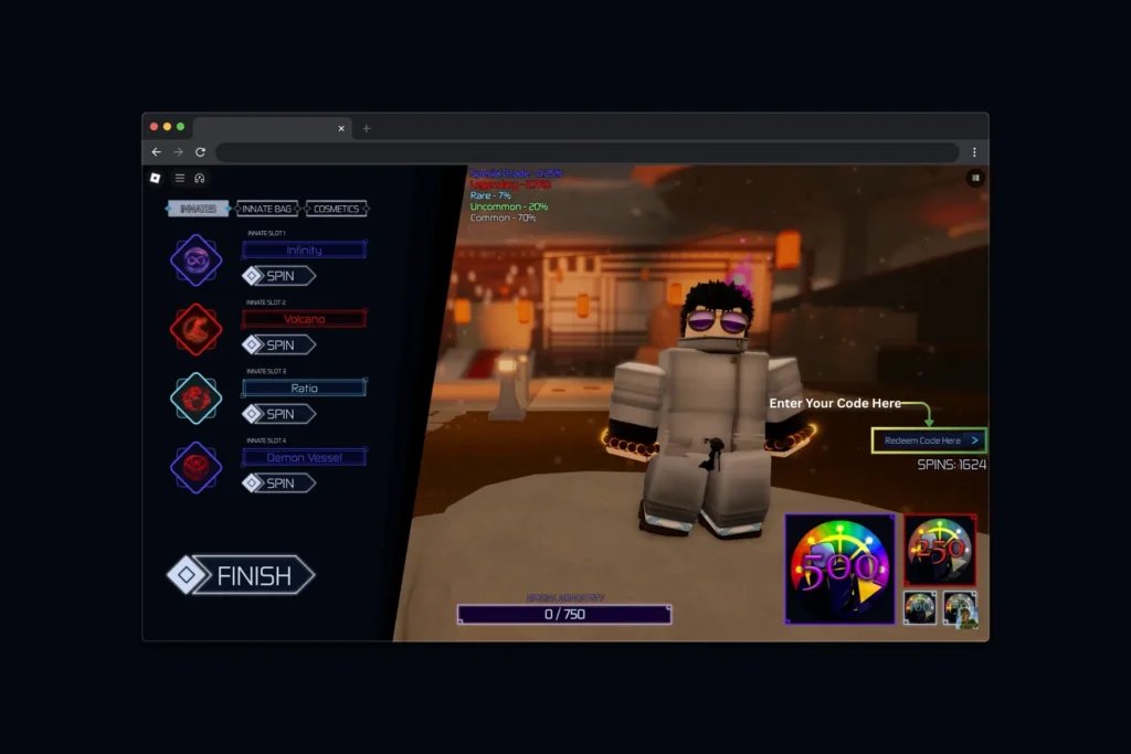 reedem codes jjk infinite