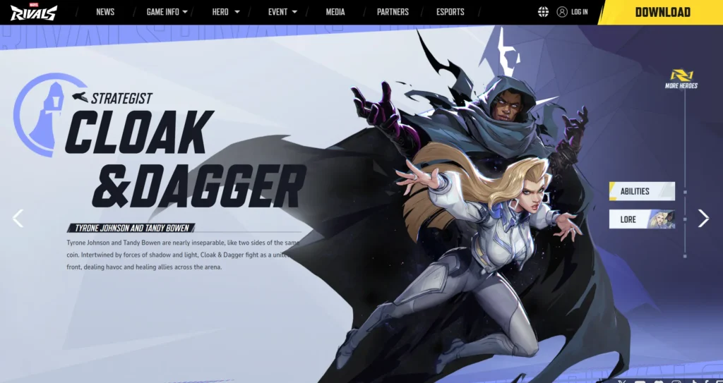 marvel rivals page héros