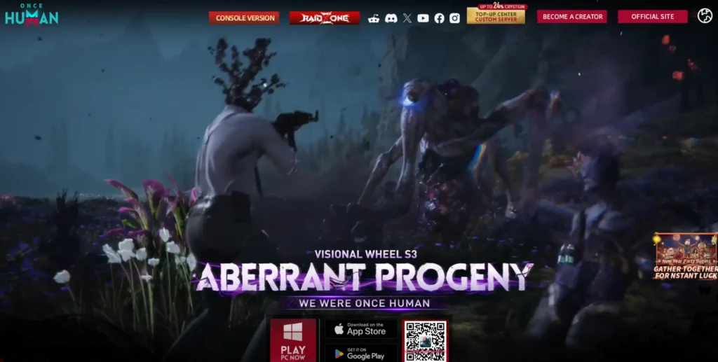 once human page site